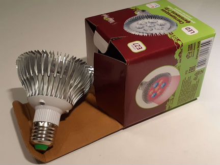 Фитолампа 7LED (4 красных, 3 синих), 7вт, 9,5*10,3