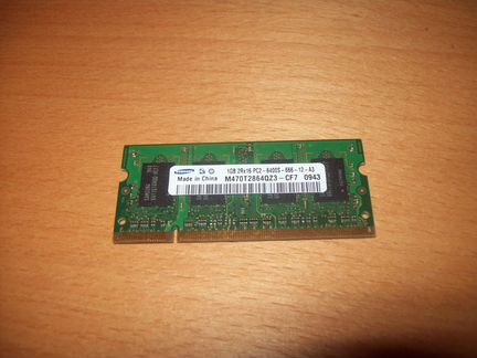 Samsung 1GB 2Rx16 PC2-6400S-666-12-A3 RAM