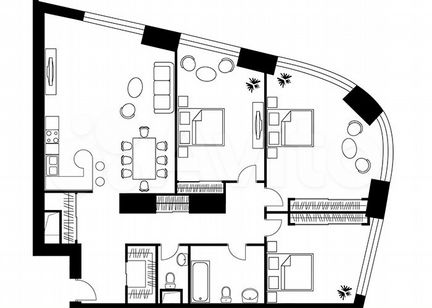 3-к квартира, 138.7 м², 29/56 эт.