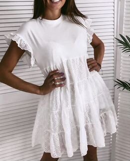 Платье хлопок с вышивкой италия