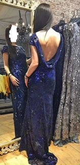 Выпускное свадебное вечернее платье со шлейфом