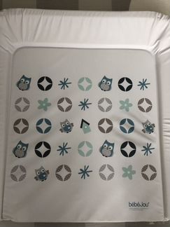 Пеленальный коврик Bebe jou ментол Совушки