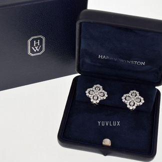 Harry Winston золотые серьги с бриллиантами 3.8 ct