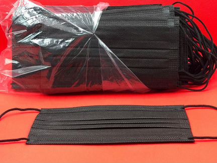 Маска медицинская черная