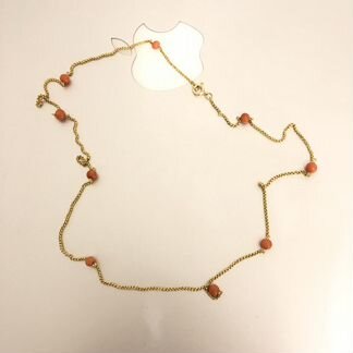 Цепочка кораллы старинная царизм золото