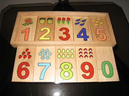 Цифры деревянные