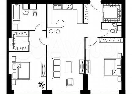 2-к квартира, 109.3 м², 24/37 эт.