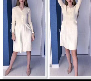 Платье вязаное теплое зимнее осеннее