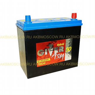 Аккумулятор автомобильный Giver Asia 70B24L 50 а/ч