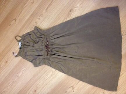 Платье цвет какао и голубой