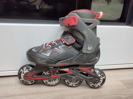 Ролики детские oxelo раздвижные черные 29-32 разме