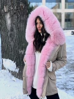 Парка женская с натуральным мехом новая