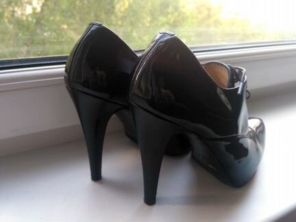 Ботильоны туфли Fabiani кожаные черные почти новые