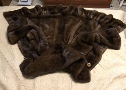 Шуба норковая с капюшоном