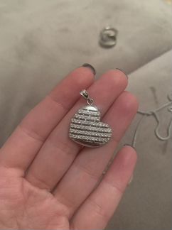 Подвеска белое золото