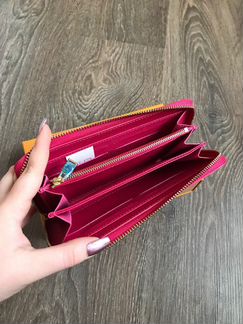 Кошелёк Louis Vuitton clemence ярко-розовый с прос