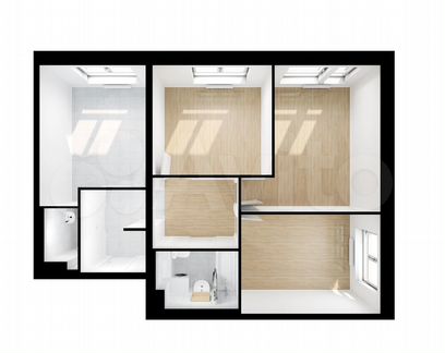 3-к квартира, 64.6 м², 8/25 эт.
