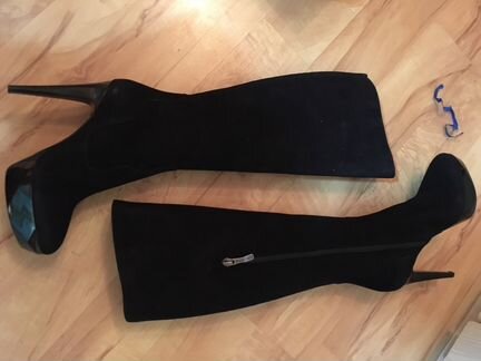 Новые весенние сапоги из натуральной замши на плат