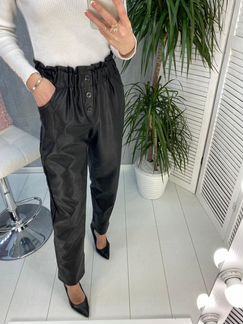 Брюки женские из экокожи