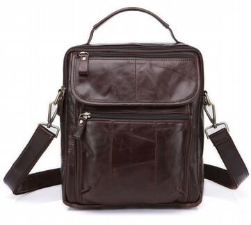 Кожаная сумка на плечо планшет с ручкой новая LB64