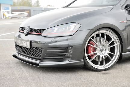 Юбка накладка переднего бампера VW Golf 7 GTi rieg