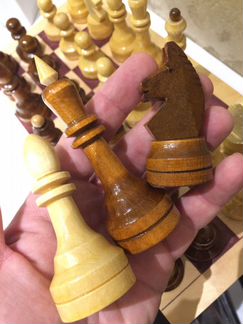 Шахматы дерево, обиходные. Абсолютно новые
