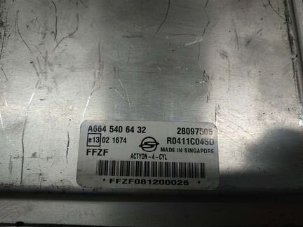 Эбу двигателя 6645406432 Ssang Yong D20DT