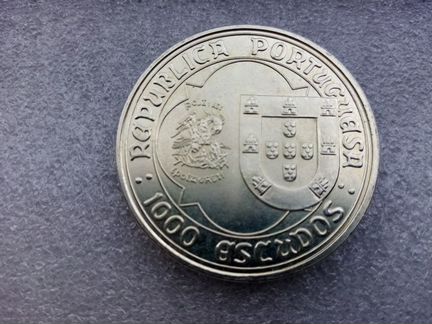 Португалия 1000 эскудо, 1995 серебро