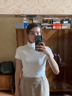 Футболка женская с высоким горлом 44 размер