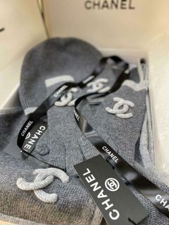 Комплект 3-ка chanel (3 цвета) шапка/шарф/перчатки