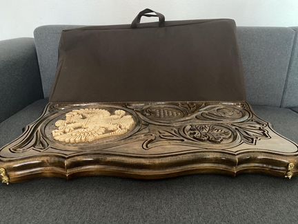 Нарды резные ручной работы «Герб РФ 1»