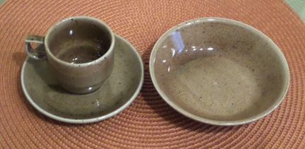 Кофейная пара и Салатник (Чехия). Цена за всё