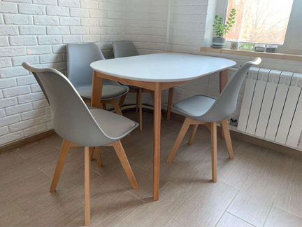 Стол овальный раздвижной Eames dsw, Oslo 120/150/8