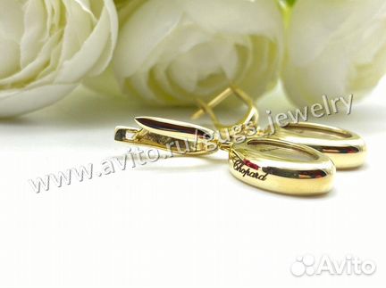Золотые серьги Chopard с бриллиантами