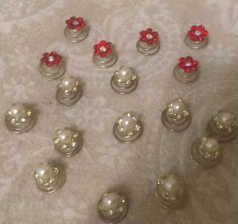 Резинки для волос, бижутерия пакетами