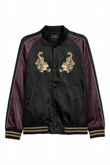 Атласный бомбер H&M