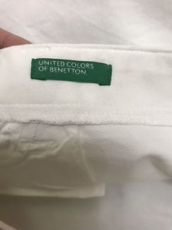 Джинсы белые Benetton, р-р 44-46