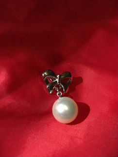 Подвеска Жемчужинка с бантом (бижутерия)