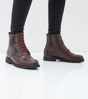 Ботинки винного цвета Pierre Cardin 40-41 (тёплые)