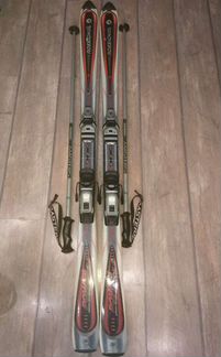 Комплект горные лыжи с креплениями,горнолыжные бот