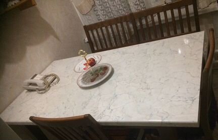 Обеденный стол 141*80 со стульями