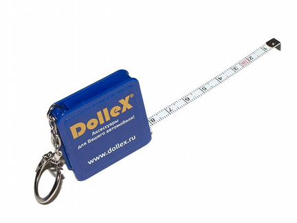 Рулетка 1 м, брелок с кольцом для ключей