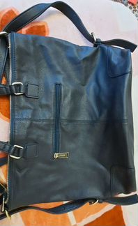 Сумка замшевая синяя