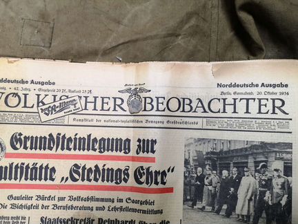 Газета 1934г Германия