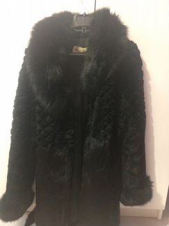 Шуба из кролика и бобра