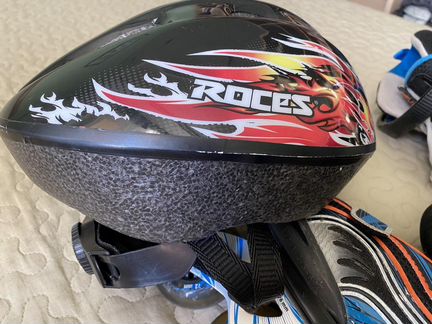 Роликовые коньки раздвижные 31 - 36 р. + шлем