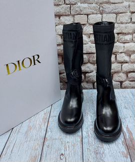 Кожаные ботинки dior на натуральном меху (36-40)
