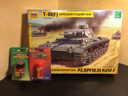 Немецкий танк T-III (F) сборная модель Звезда 1/35