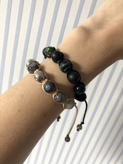 Браслеты натуральные камни/серебро