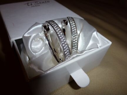 Серебряные серьги Ti Sento с куб. циркониями